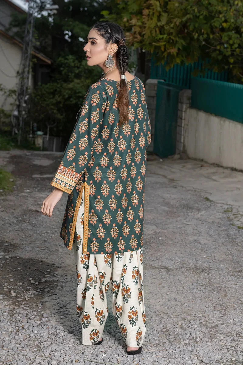 2PC Printed stitched Khaddar Shirt & Trouser KKH-3619 -  - KHAS STORES US -