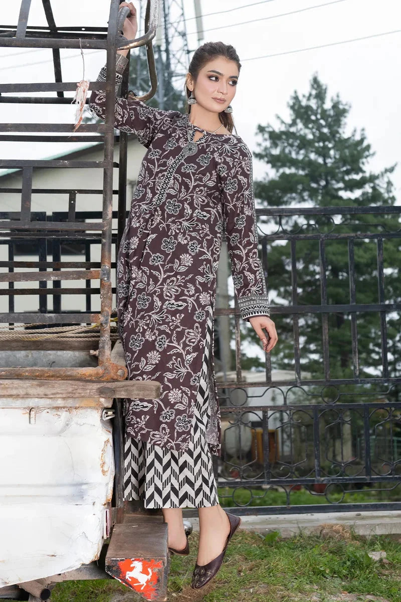 2PC Printed stitched Khaddar Shirt & Trouser KKH-3620 -  - KHAS STORES US -