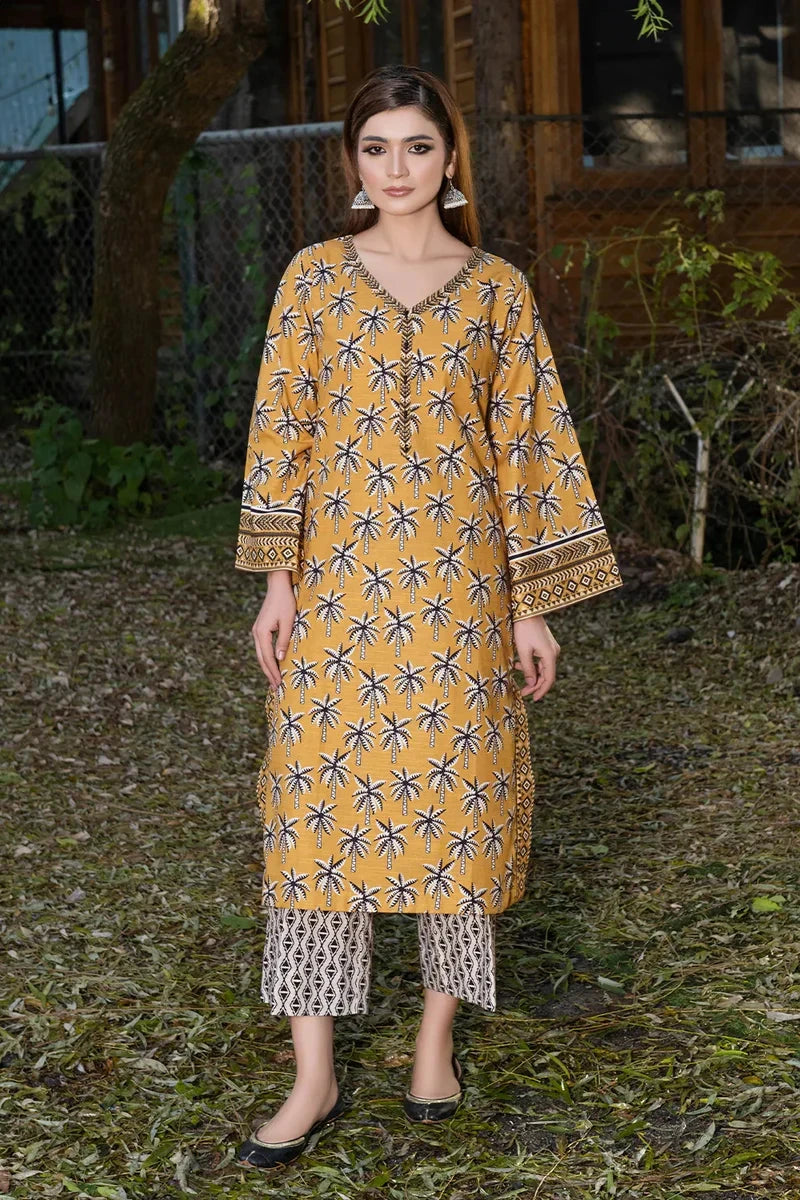 2PC Printed Unstitched Khaddar Shirt & Trouser KKH-3621 -  - KHAS STORES US -