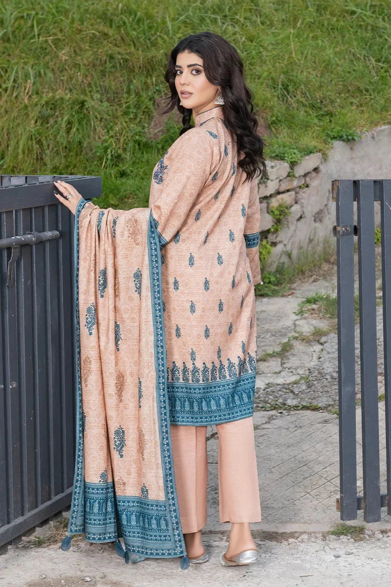 3PC Embroidered stitched Khaddar Suit KKHE-3580 - Embroidered - KHAS STORES US -