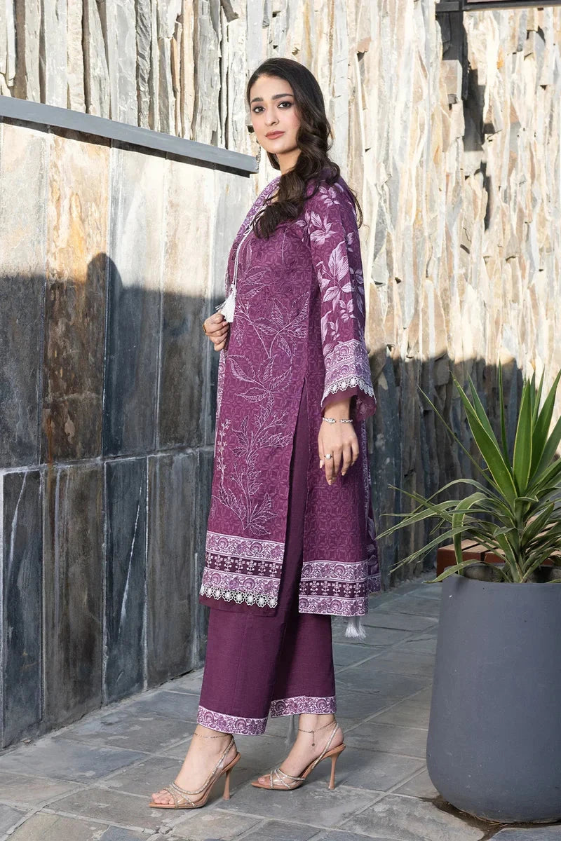 3PC Embroidered stitched Khaddar Suit KKHE-3583 - Embroidered - KHAS STORES US -