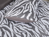 100% Microfiber Comforter Set 5-Pcs - Zebra - Polyester