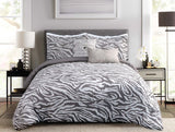 100% Microfiber Comforter Set 5-Pcs - Zebra - Polyester
