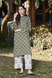 2PC Stitched Bana Dora Linen Shirt and Trouser KLT-3617 KHAS STORES US 