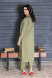 2PC Stitched Embroidered Bana Dora Linen Shirt and Trouser KLE-RTW-3626 KHAS STORES US 