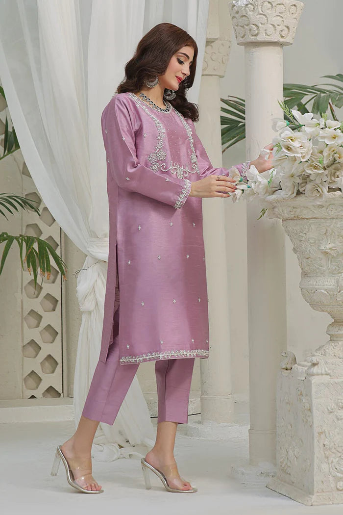 2PC Stitched Embroidered Silk Shirt & Trouser KFSE-2369 KHAS STORES US 