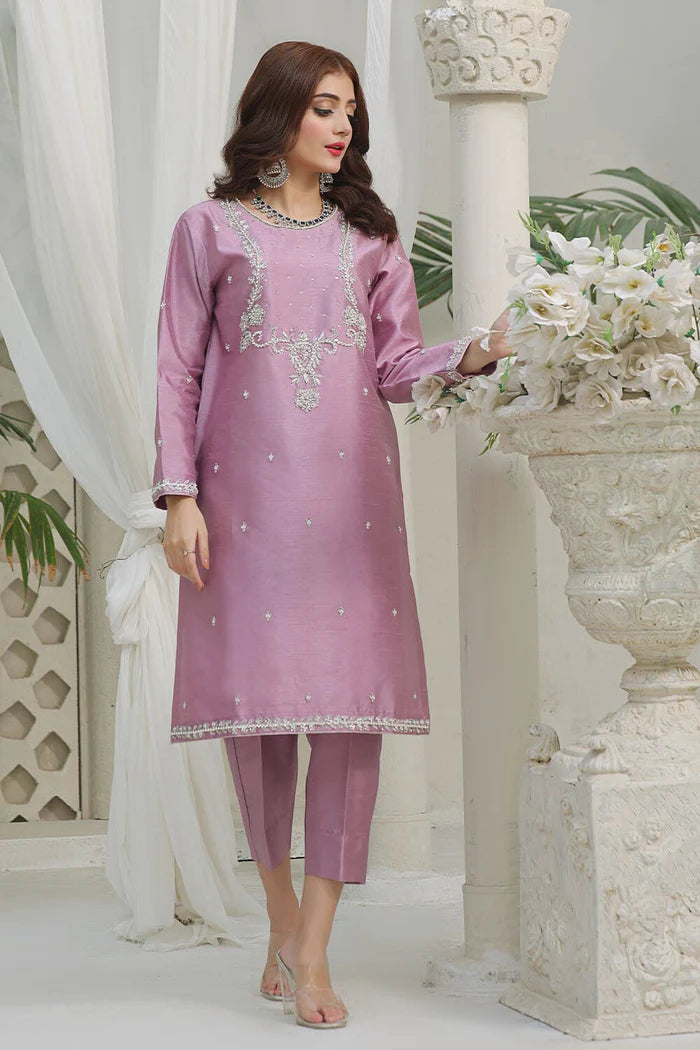 2PC Stitched Embroidered Silk Shirt & Trouser KFSE-2369 KHAS STORES US 