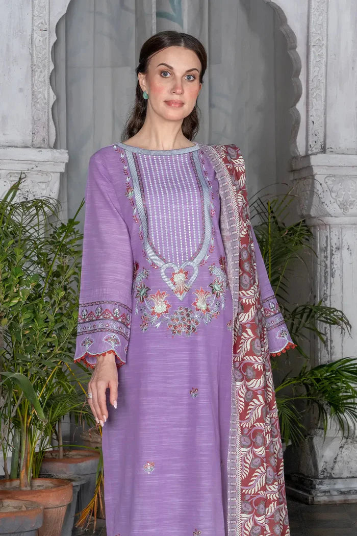 3PC Embroidered stitched Khaddar Suit KKHE 2920