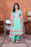 3PC Embroidered stitched Lawn Suit KL-3502