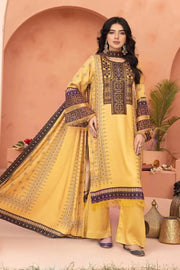 3PC Embroidered stitched Linen Suit KKTE-3703