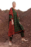 3PC Printed Jacquard Linen Suit KLE-2390