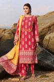 3PC Printed Lawn Suit KLA-2394 Embroidered KHAS STORES S Valentine Red 