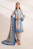 3PC Printed Unstitched Lawn Suit KLA-3291 Printed KHAS STORES 