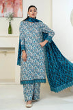 3PC Printed stitched Lawn Suit KLA-3399