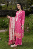 3PC Printed stitched Linen Suit KKT-3689 Embroidered KHAS STORES 