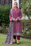 3PC Stitched Printed Linen Suit A-02 Embroidered KHAS STORES 