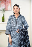 3PC Stitched Printed Linen Suit A-03 Embroidered KHAS STORES 
