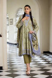 3PC Stitched Printed Linen Suit A-04 Embroidered KHAS STORES 