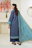 3PC Stitched Printed Linen Suit A-07 Embroidered KHAS STORES 