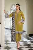 3PC Stitched Printed Linen Suit A-10 Embroidered KHAS STORES 