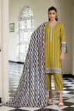 3PC Stitched Printed Linen Suit A-10 Embroidered KHAS STORES 