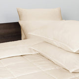 Comforter 3pcs Set - All Season Reversible Comforter with 1 Pillow Shams, Soft Breathable Microfiber Bedding Set, All Season Lightweight Comforter Beige - Polycotton - KHAS STORES US - Comforter 3pcs Set - All Season Reversible Comforter with 1 Pillow Shams, Soft Breathable Microfiber Bedding Set, All Season Lightweight Comforter Beige 