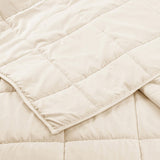 Comforter 3pcs Set - All Season Reversible Comforter with 1 Pillow Shams, Soft Breathable Microfiber Bedding Set, All Season Lightweight Comforter Beige - Polycotton - KHAS STORES US - Comforter 3pcs Set - All Season Reversible Comforter with 1 Pillow Shams, Soft Breathable Microfiber Bedding Set, All Season Lightweight Comforter Beige 