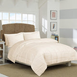 Comforter 3pcs Set - All Season Reversible Comforter with 1 Pillow Shams, Soft Breathable Microfiber Bedding Set, All Season Lightweight Comforter Beige - Polycotton - KHAS STORES US - Comforter 3pcs Set - All Season Reversible Comforter with 1 Pillow Shams, Soft Breathable Microfiber Bedding Set, All Season Lightweight Comforter Beige 