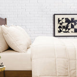 Comforter 3pcs Set - All Season Reversible Comforter with 1 Pillow Shams, Soft Breathable Microfiber Bedding Set, All Season Lightweight Comforter Beige - Polycotton - KHAS STORES US - Comforter 3pcs Set - All Season Reversible Comforter with 1 Pillow Shams, Soft Breathable Microfiber Bedding Set, All Season Lightweight Comforter Beige 