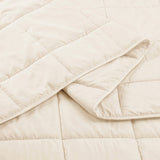 Comforter 3pcs Set - All Season Reversible Comforter with 1 Pillow Shams, Soft Breathable Microfiber Bedding Set, All Season Lightweight Comforter Beige - Polycotton - KHAS STORES US - Comforter 3pcs Set - All Season Reversible Comforter with 1 Pillow Shams, Soft Breathable Microfiber Bedding Set, All Season Lightweight Comforter Beige 