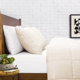 Comforter 3pcs Set - All Season Reversible Comforter with 1 Pillow Shams, Soft Breathable Microfiber Bedding Set, All Season Lightweight Comforter Beige - Polycotton - KHAS STORES US - Comforter 3pcs Set - All Season Reversible Comforter with 1 Pillow Shams, Soft Breathable Microfiber Bedding Set, All Season Lightweight Comforter Beige 