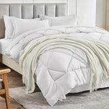 Comforter Set 5 pcs all Season Ultra-Soft Lightweight Microfiber Comforter - White - Polyester - KHAS STORES US - Microfiber Comforter Set Rainforest | Pillowcases | King, Queen & Twin 