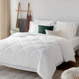 Comforter Set 5 pcs all Season Ultra-Soft Lightweight Microfiber Comforter - White - Polyester - KHAS STORES US - Microfiber Comforter Set Rainforest | Pillowcases | King, Queen & Twin 