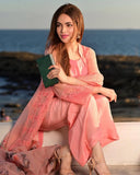 GWYNETH (Chiffon 3 Piece stitched Suit) KHAS STORES US M KNAC-1150 Pink