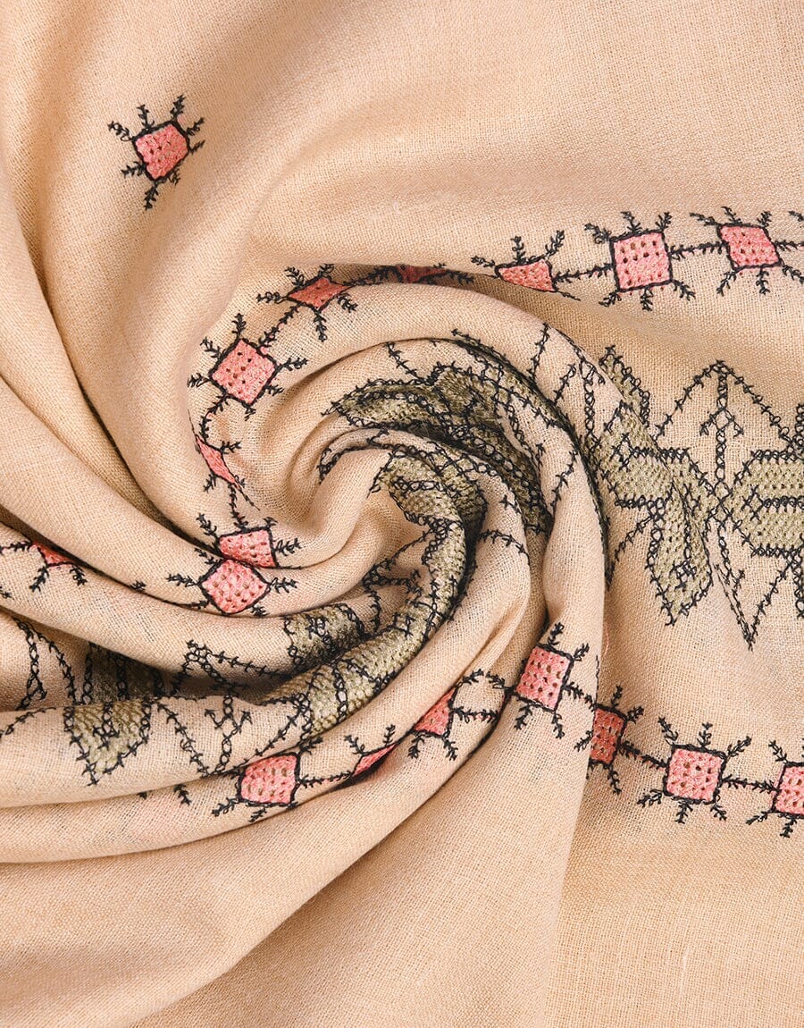 Machine Embroidery SHAWL S-008 Apparel & Accessories KHAS STORES 