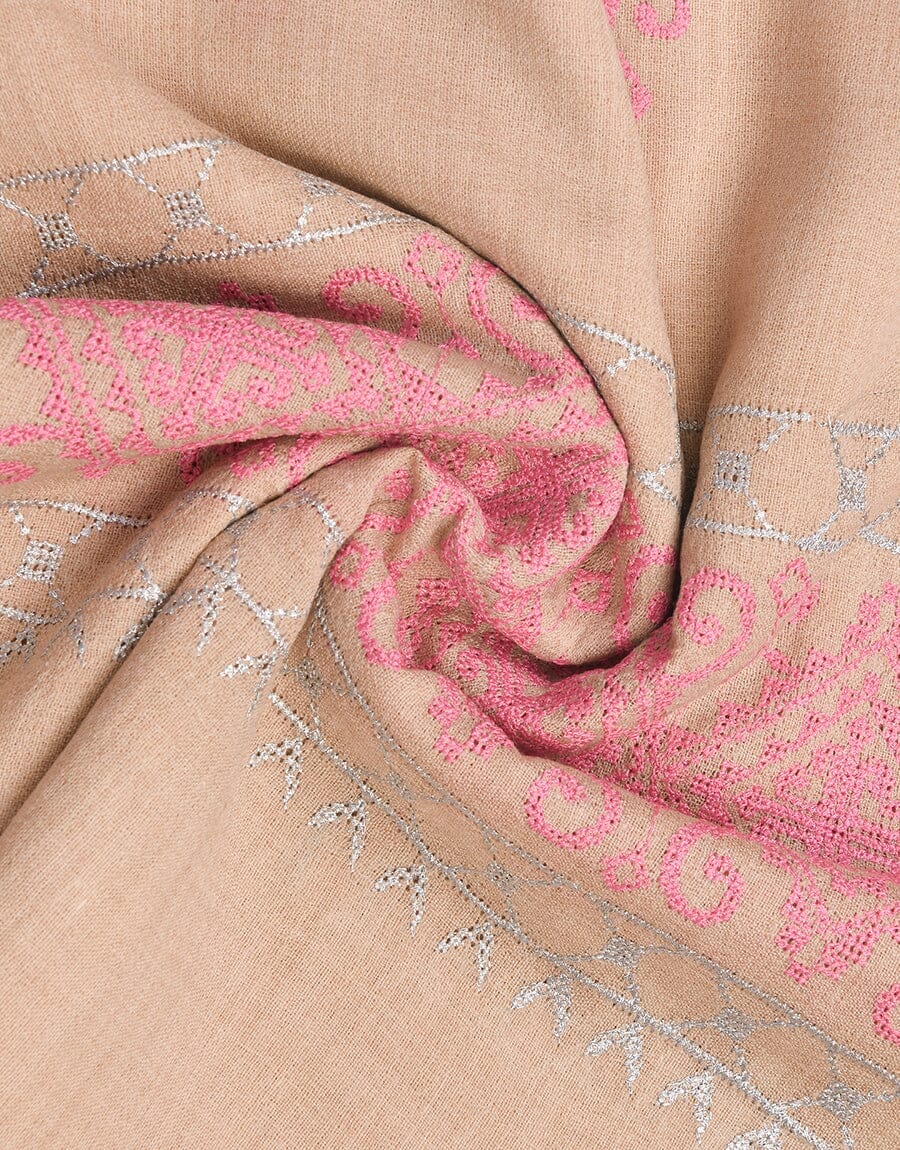 Machine Embroidery SHAWL S-017 Apparel & Accessories KHAS STORES 