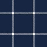 Sleepdown 100% Cotton 160 GSM Flannel Sheet Set - Navy Checks - Flannel Sheet Set - KHAS STORES US - Sleepdown 100% Cotton 160 GSM Flannel Sheet Set - Navy Checks 