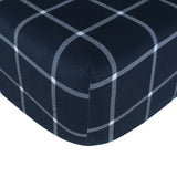 Sleepdown 100% Cotton 160 GSM Flannel Sheet Set - Navy Checks - Flannel Sheet Set - KHAS STORES US - Sleepdown 100% Cotton 160 GSM Flannel Sheet Set - Navy Checks 