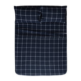 Sleepdown 100% Cotton 160 GSM Flannel Sheet Set - Navy Checks - Flannel Sheet Set - KHAS STORES US - Sleepdown 100% Cotton 160 GSM Flannel Sheet Set - Navy Checks 