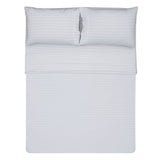 Sleepdown 100% Cotton Flannel Sheets Grey Pin Stripe - Flannel Sheet Set - KHAS STORES US - Sleepdown 100% Cotton Flannel Sheets Grey Pin Stripe 
