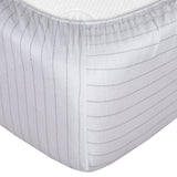 Sleepdown 100% Cotton Flannel Sheets Grey Pin Stripe - Flannel Sheet Set - KHAS STORES US - Sleepdown 100% Cotton Flannel Sheets Grey Pin Stripe 