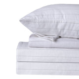 Sleepdown 100% Cotton Flannel Sheets Grey Pin Stripe - Flannel Sheet Set - KHAS STORES US - Sleepdown 100% Cotton Flannel Sheets Grey Pin Stripe 