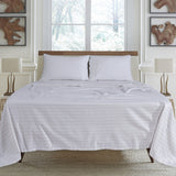 Sleepdown 100% Cotton Flannel Sheets Grey Pin Stripe - Flannel Sheet Set - KHAS STORES US - Sleepdown 100% Cotton Flannel Sheets Grey Pin Stripe 