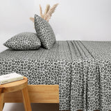 Sleepdown 100% Cotton bed Sheets set Leopard Gray - Polycotton - KHAS STORES US - Sleepdown 100% Cotton bed Sheets set Leopard Gray 