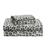 Sleepdown 100% Cotton bed Sheets set Leopard Gray - Polycotton - KHAS STORES US - Sleepdown 100% Cotton bed Sheets set Leopard Gray 