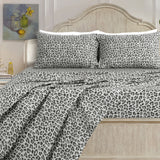 Sleepdown 100% Cotton bed Sheets set Leopard Gray - Polycotton - KHAS STORES US - Sleepdown 100% Cotton bed Sheets set Leopard Gray 