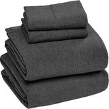 Sleepdown 4 Piece Jersey Sheet Set - Charcoal