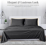 Sleepdown 4 Piece Jersey Sheet Set - Charcoal KHAS STORES US 
