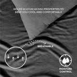 Sleepdown 4 Piece Jersey Sheet Set - Charcoal KHAS STORES US 