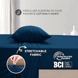 Sleepdown 4 Piece Jersey Sheet Set - Navy KHAS STORES US 